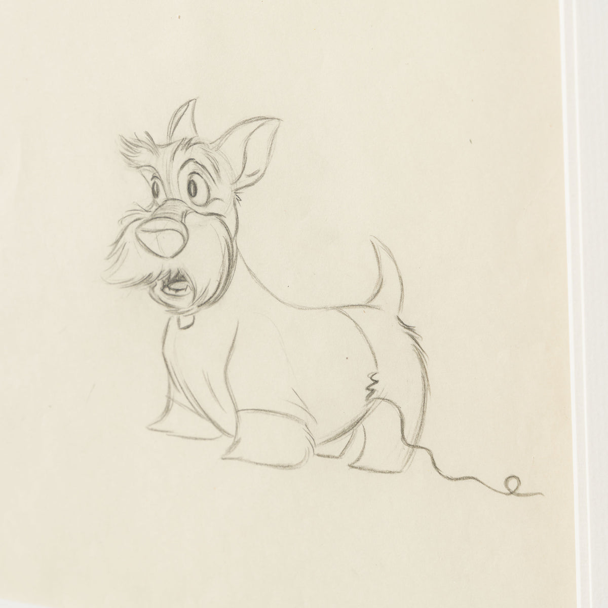 VIN ORI POR 31307 Lady And The Tramp  Jock Original Production Drawing (1955) 3 