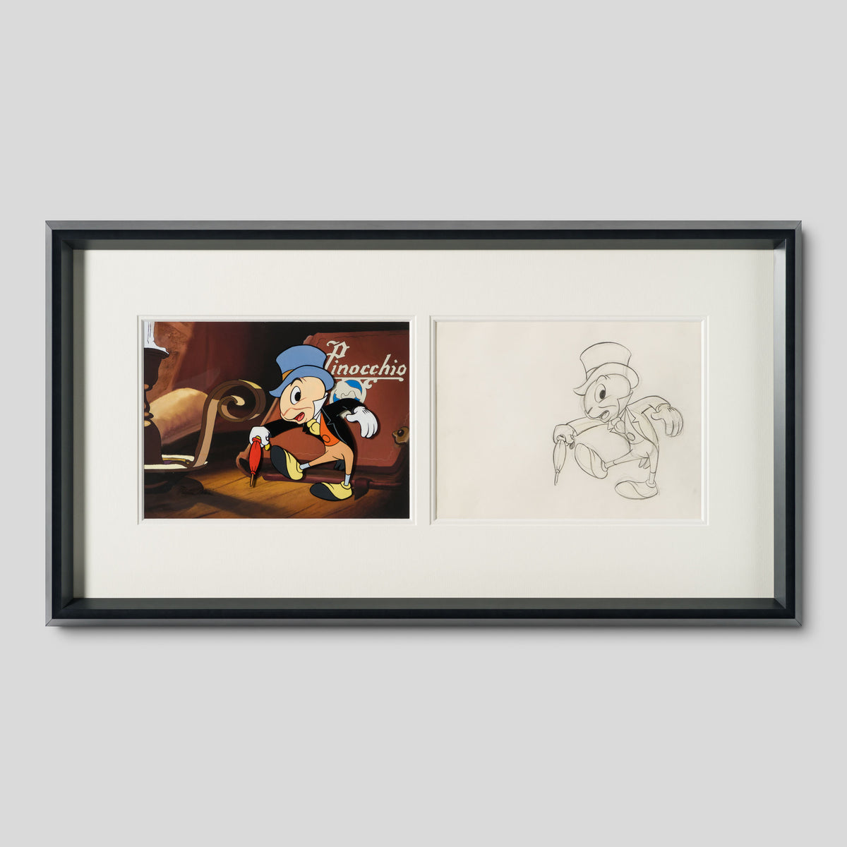 VIN ORI POR 31311 Jiminy Cricket Original Production Cel And Drawing 9 (1970s) signed by Preston Blair 1 
