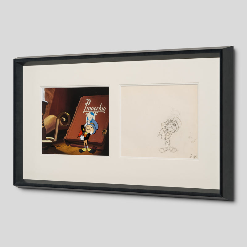 VIN ORI POR 31317 Jiminy Cricket Original Production Cel And Drawing 1 (1970s) signed by Preston Blair 2 