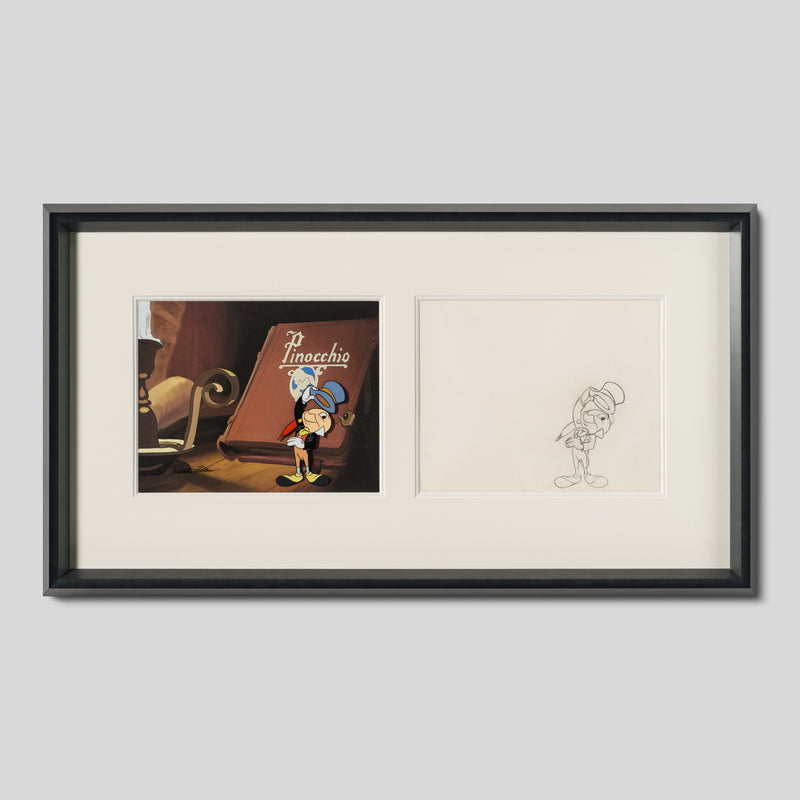 VIN ORI POR 31318 Jiminy Cricket Original Production Cel And Drawing 2 (1970s) signed by Preston Blair 1 