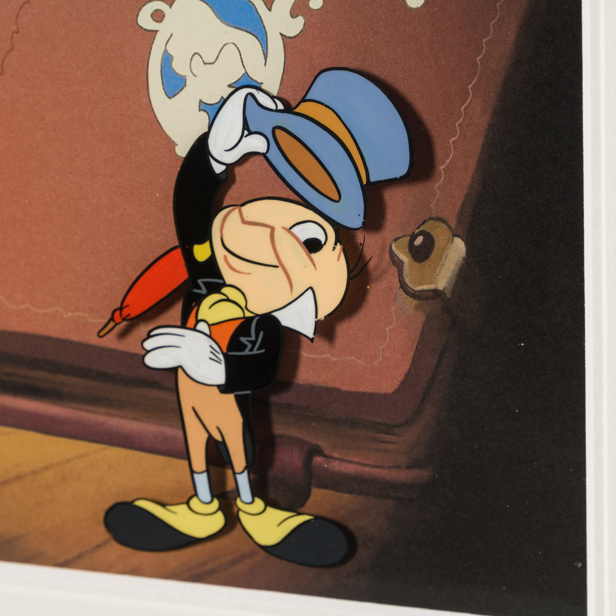 VIN ORI POR 31318 Jiminy Cricket Original Production Cel And Drawing 2 (1970s) signed by Preston Blair 4 