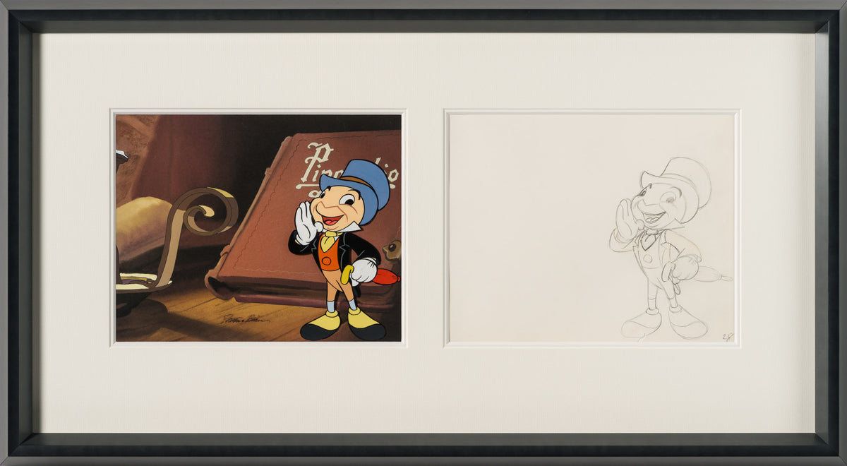 VIN ORI POR 31321 Jiminy Cricket Original Production Cel And Drawing 12 (1970s) signed by Preston Blair 30 