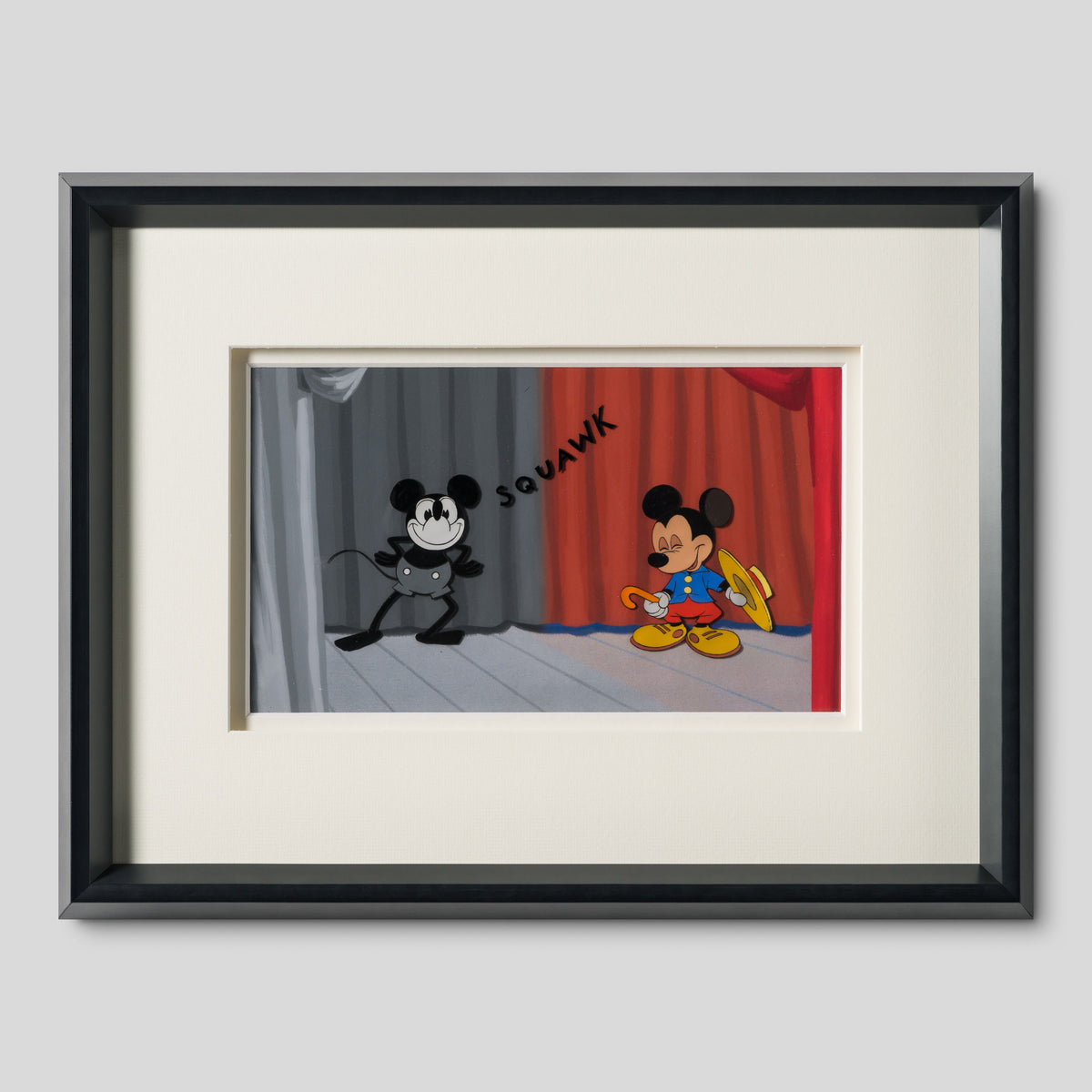 VIN ORI POR 31342 Wonderful World Of Color  Black   White Mickey And Color Mickey 2, Original Production Cel (Circa 1960s) 1 