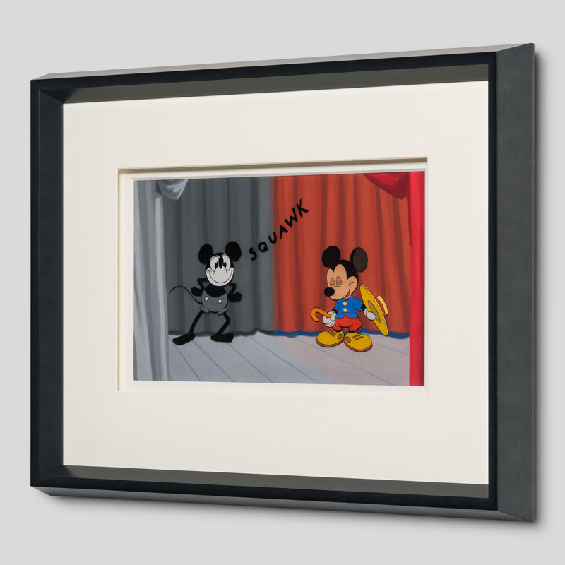 VIN ORI POR 31342 Wonderful World Of Color  Black   White Mickey And Color Mickey 2, Original Production Cel (Circa 1960s) 2 