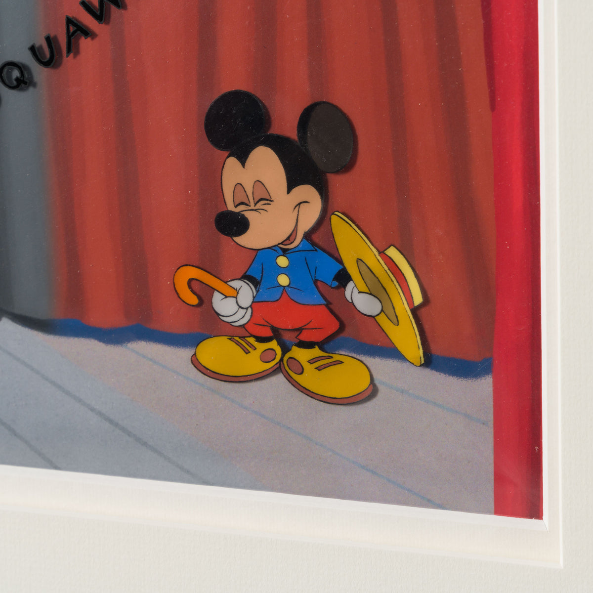 VIN ORI POR 31342 Wonderful World Of Color  Black   White Mickey And Color Mickey 2, Original Production Cel (Circa 1960s) 3 