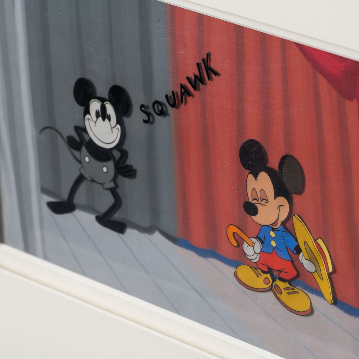 VIN ORI POR 31342 Wonderful World Of Color  Black   White Mickey And Color Mickey 2, Original Production Cel (Circa 1960s) 6 