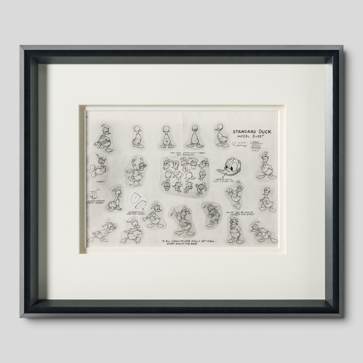 VIN ORI POR 31353 Donald Duck, Standard Duck Models Model Sheet (Circa 1950s) 1 