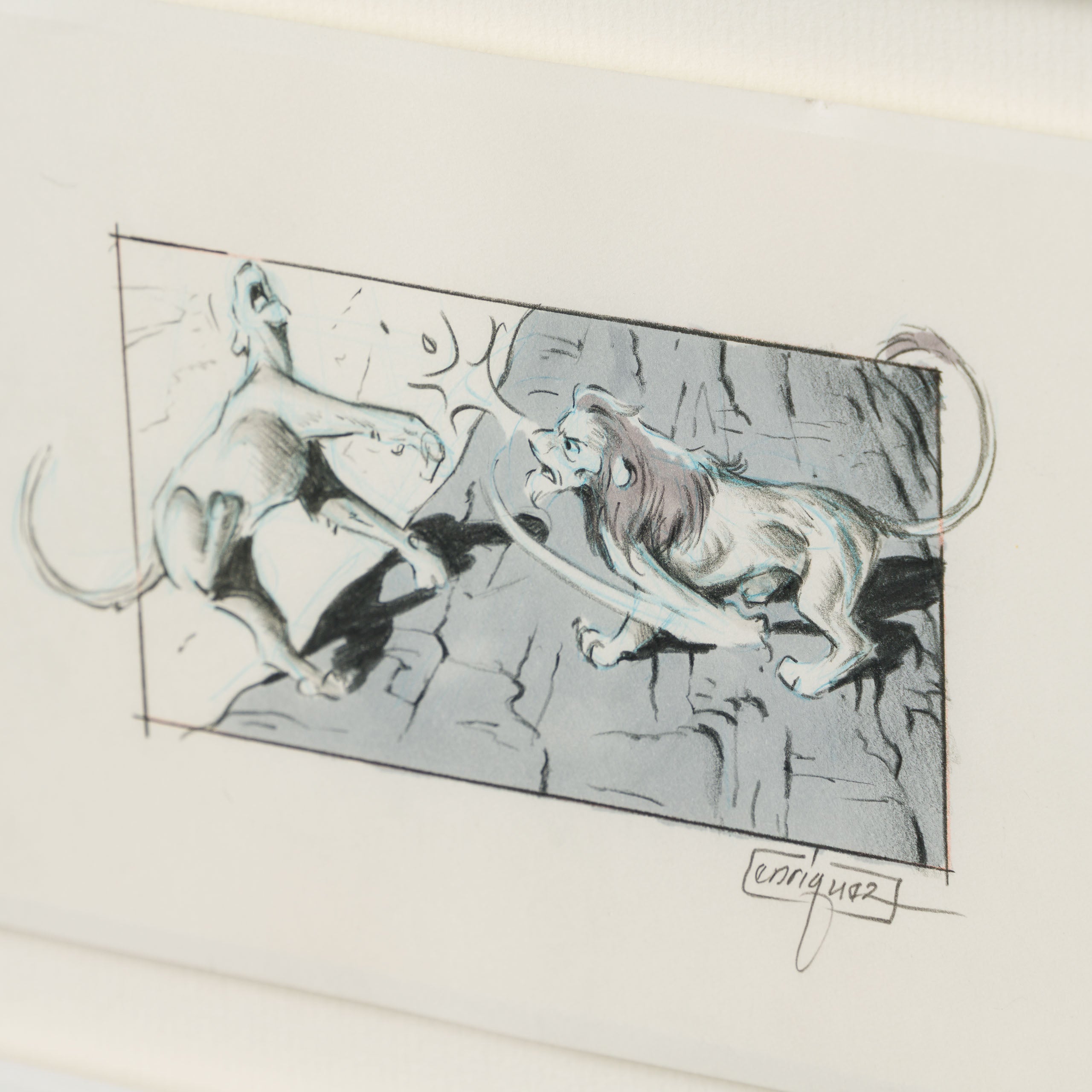 VIN ORI POR 31365 The Lion King, Storyboard Sequence of 9 by artist Thom Enriquez (1994) 6 