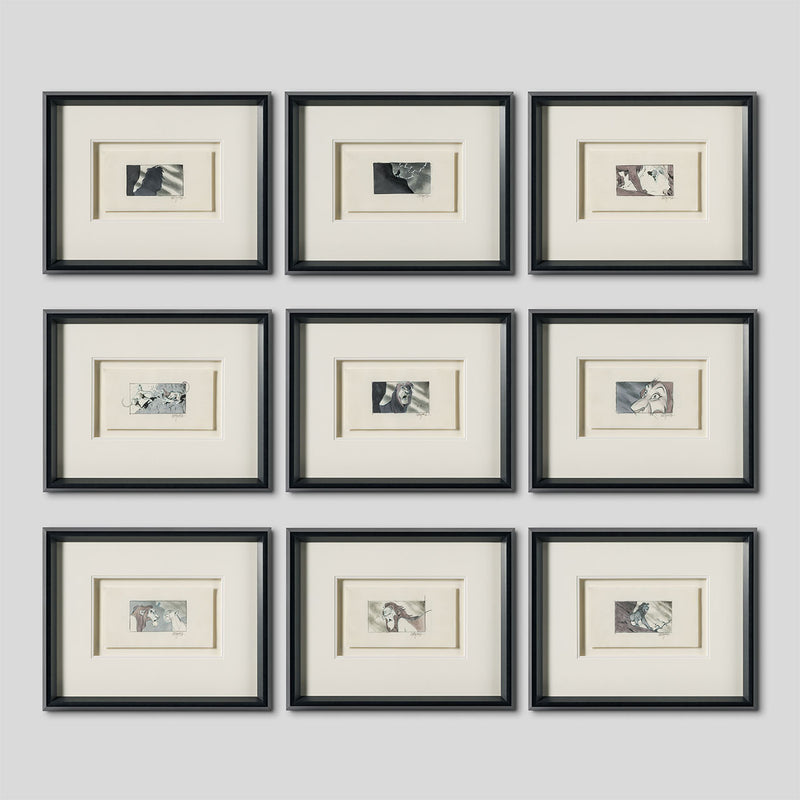 VIN ORI POR 31365 The Lion King, Storyboard Sequence of 9 by artist Thom Enriquez (1994) FULL SET 