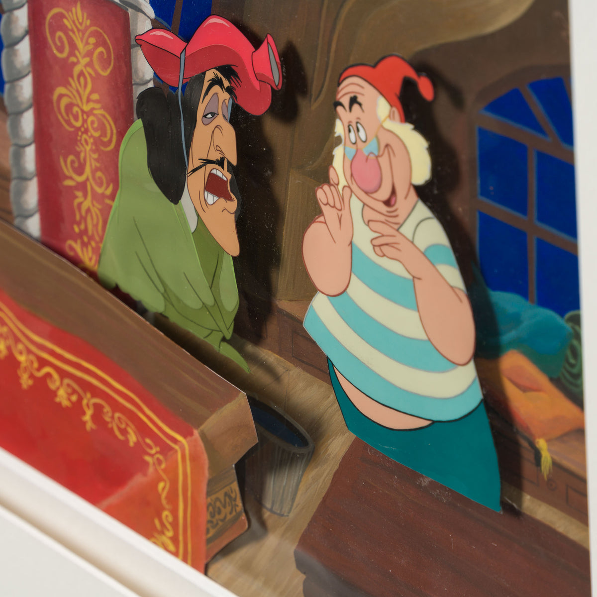 VIN ORI POR 31366 Peter Pan  Captain Hook And Smee Original Production Cel On Hand Painted Background (1953) 5 