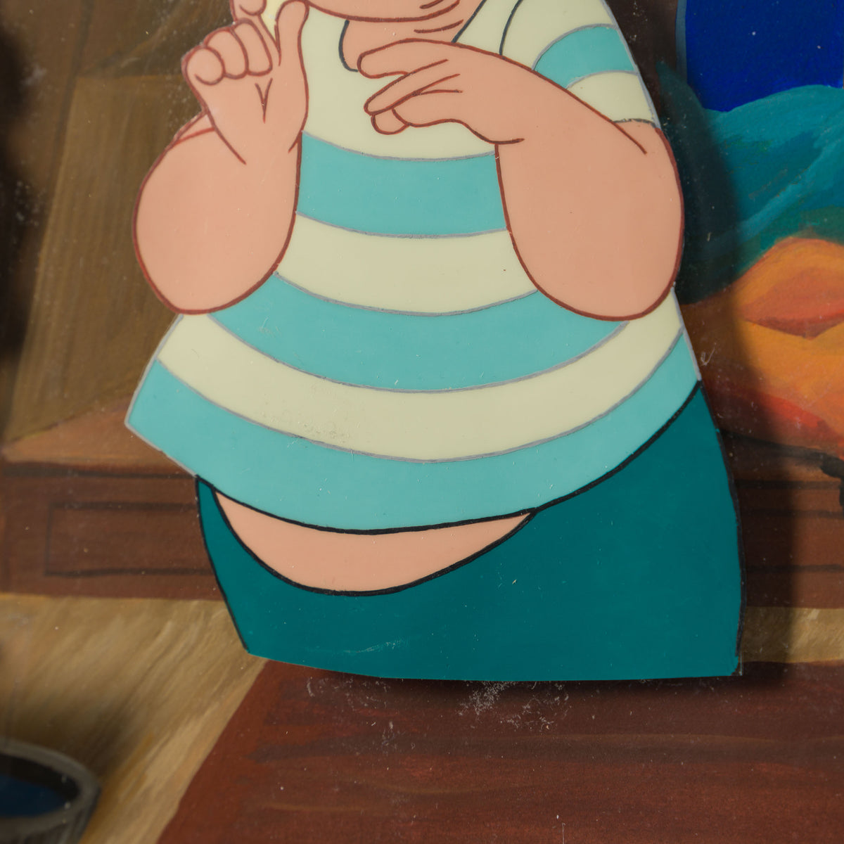 VIN ORI POR 31366 Peter Pan  Captain Hook And Smee Original Production Cel On Hand Painted Background (1953) 6 