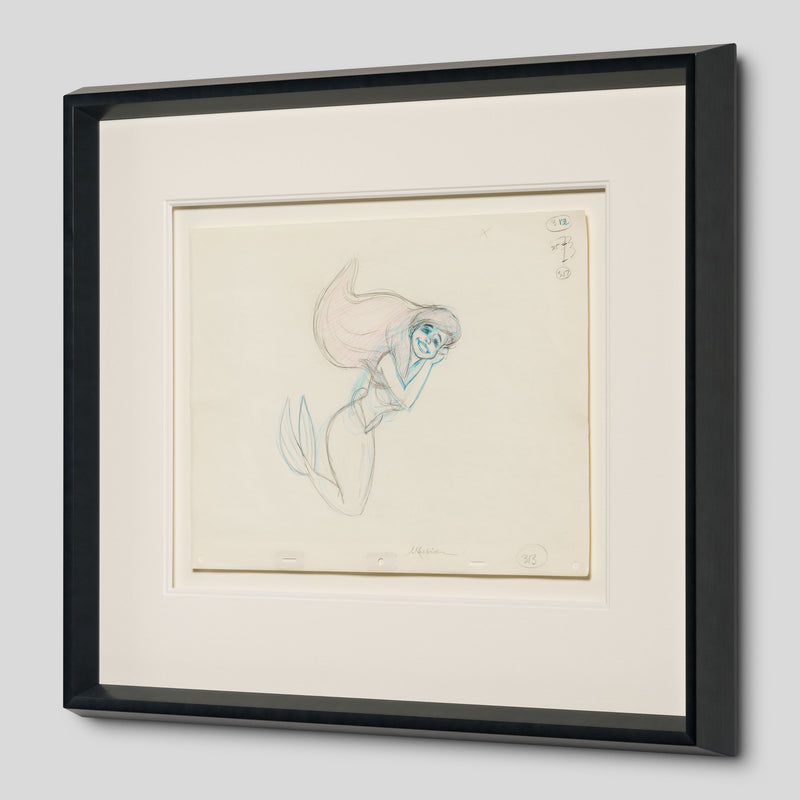 VIN ORI POR 31375 Little Mermaid #313 Original Production Drawing (1989) Signed by Jorgen Klubien 2 