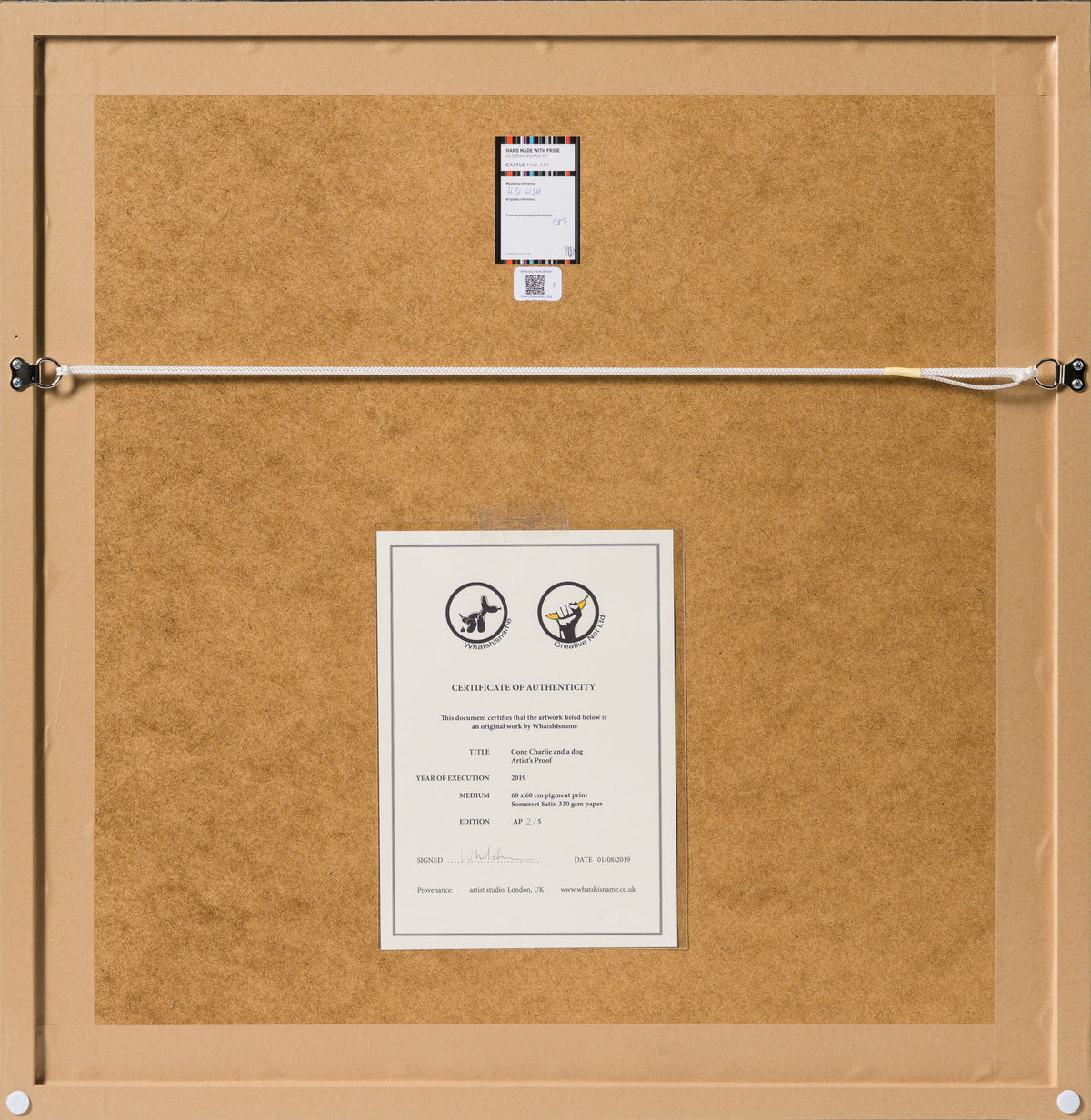 WHN SLE HUM 26635 Charlie   Dog 60 x 60 7 